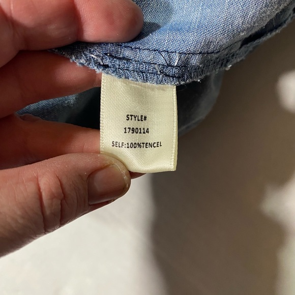 Current Air Anthropologie Los Angles Light Denim Long Sleeves Dress Size S - Picture 9 of 13